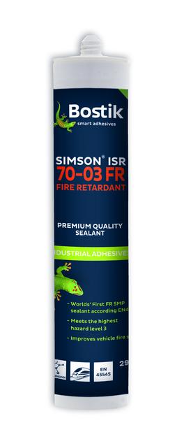 470032901 BOSTIK 70-03 FR ZWART 290 ML PATROON FIRE RETARDANT